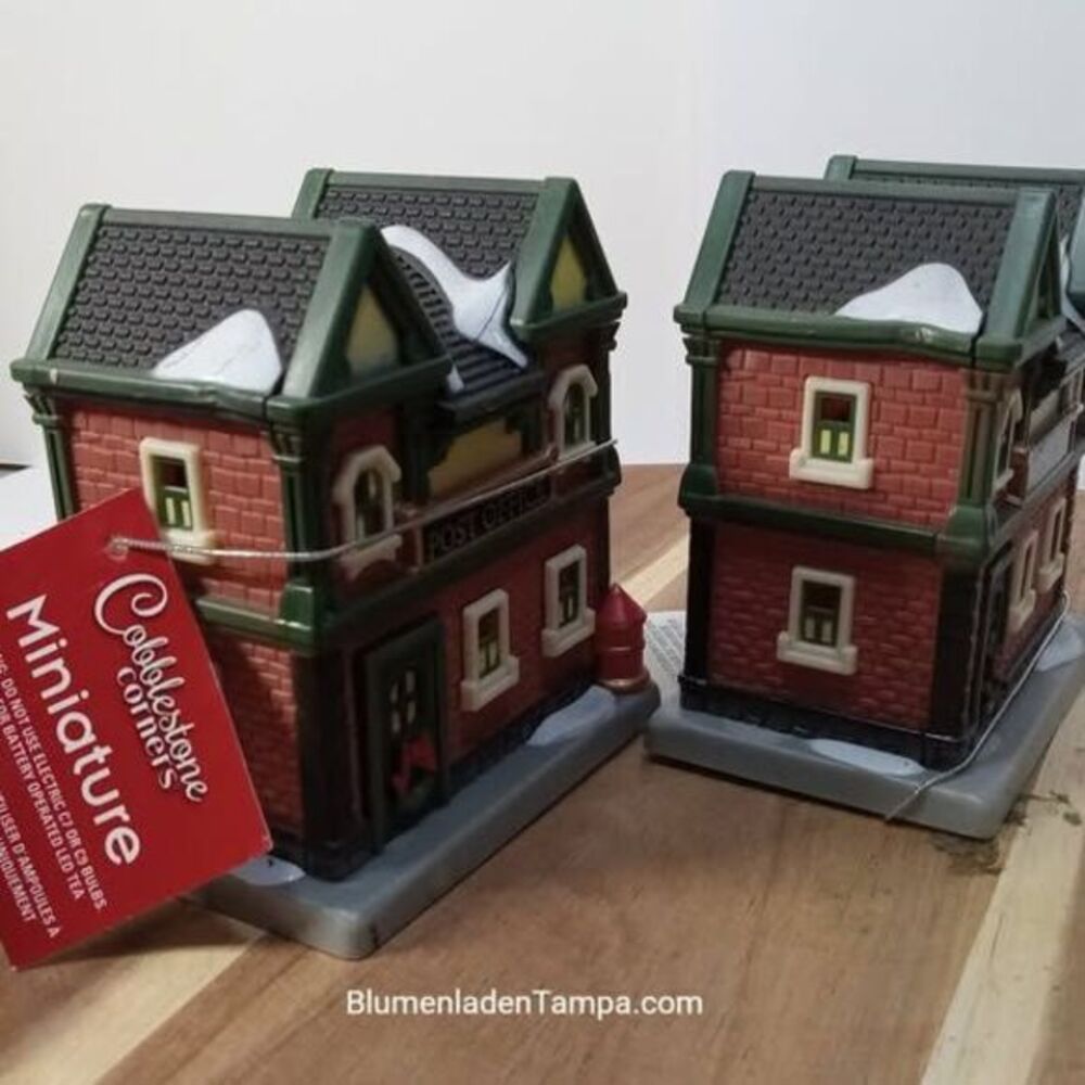 Cobblestone Corners Miniature Post Office Building (Set of 2)
